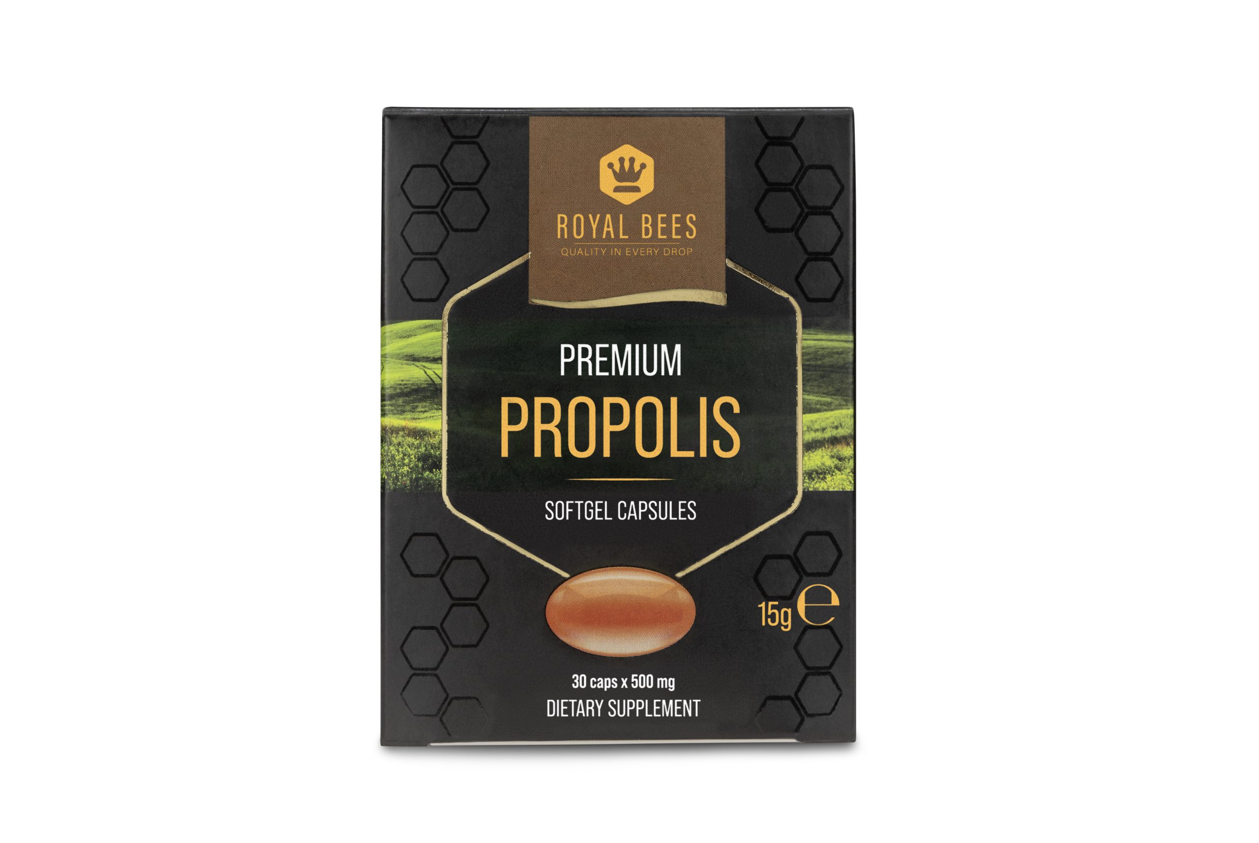 Bee propolis soft capsules 15g – Royal Bees